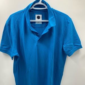 SYMBOL Men Polo Tshirt Tee Blue Large XL Preown